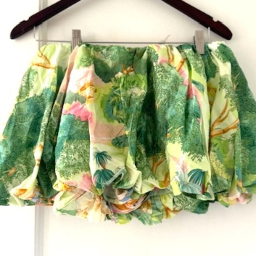FARM Rio Pastel Green Tropical Bubble-Hem Skort - Picture 3 of 12